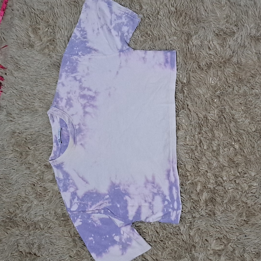 Zara Tie Dye Cropped Shirt